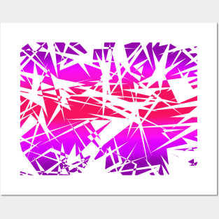 Pink & Purple Scratches Design Posters and Art